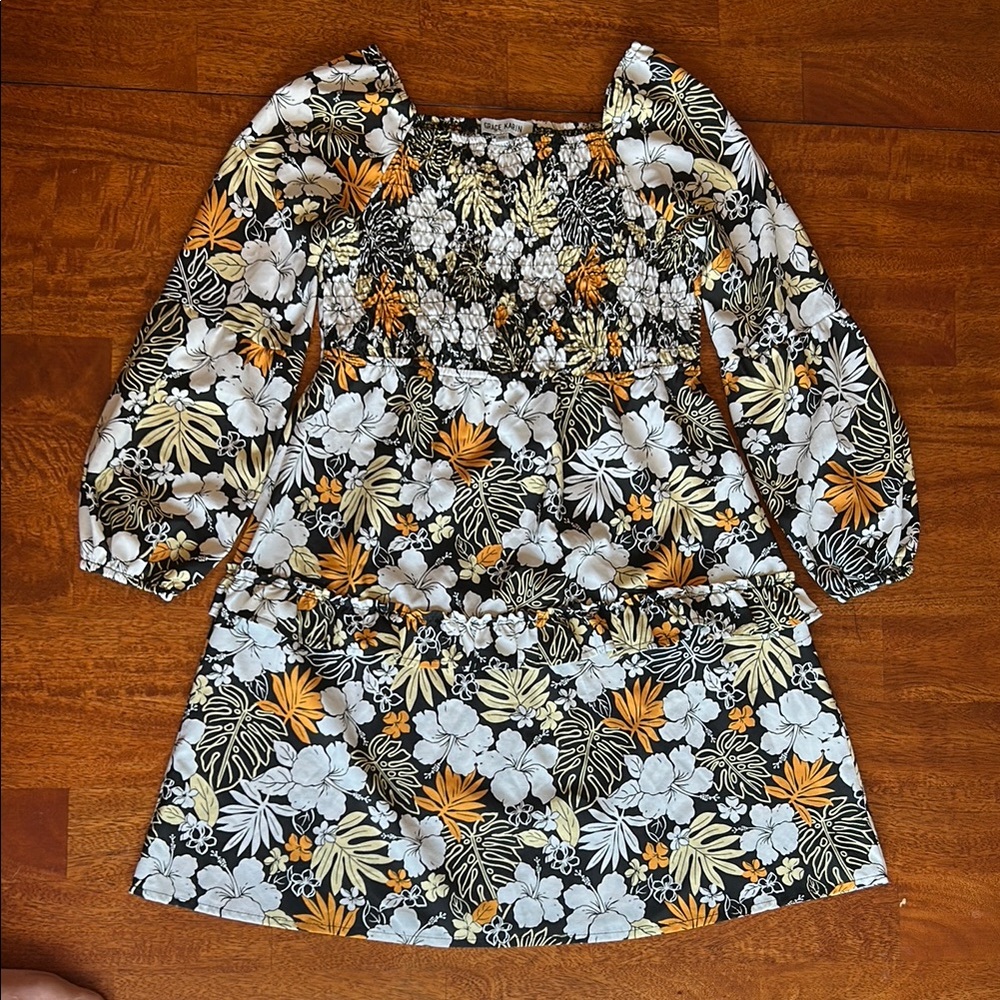 Grace Karin Black and White Bishop Sleeve Sundress